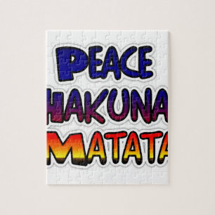 Puzzle Peace Hakuna Matata Gradient Art