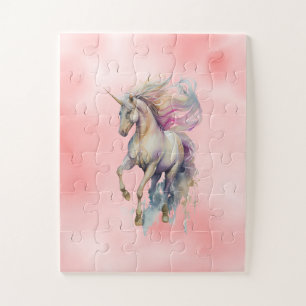 Puzzle Peach Pink Unicorn Dream