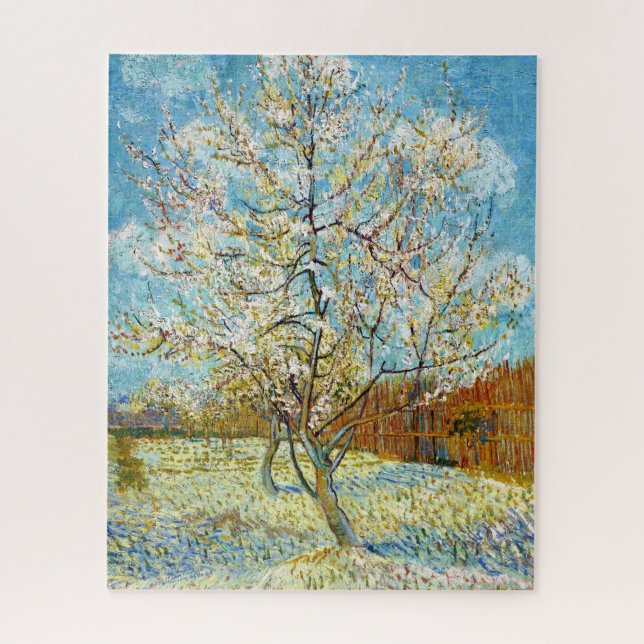 Puzzle Peach Trees in Blossom Vincent Van Gogh vibrant (Vertical)