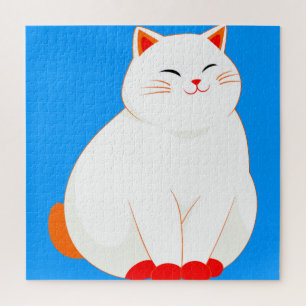Puzzle Peaches, le Chat Sourire