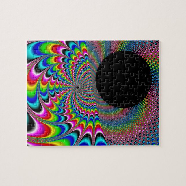 Puzzle Peackock A Delic - Fractal Art (Horizontal)