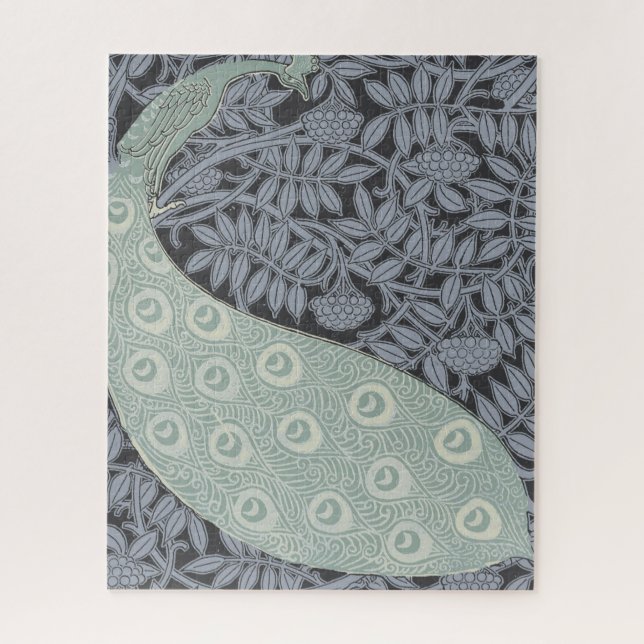 Puzzle Peacock Art Nouveau Bird Classic (Vertical)