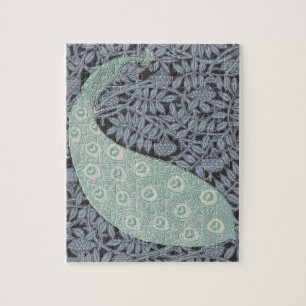 Puzzle Peacock Art Nouveau Bird Classic