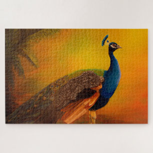 Puzzle Peacock au lever du soleil peinture art