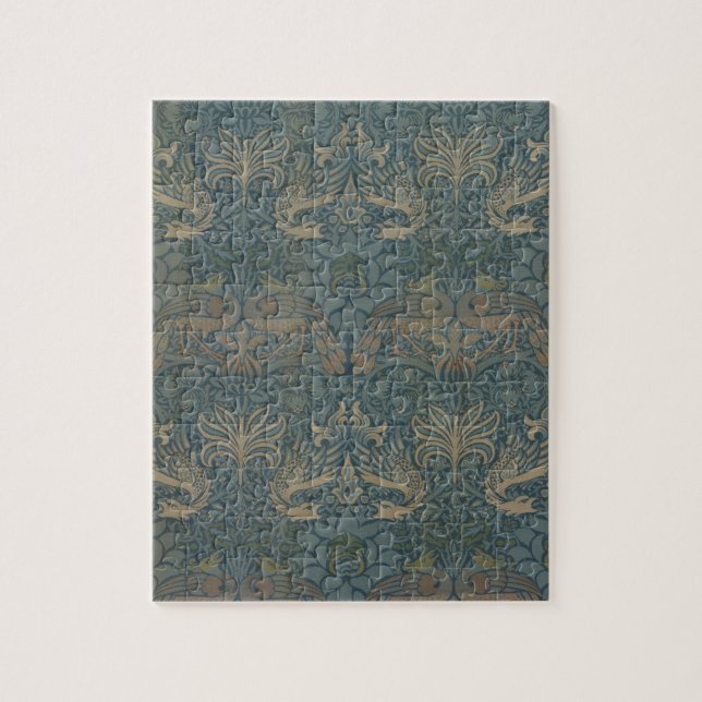 Puzzle Peacock et Dragon par William Morris (Vertical)