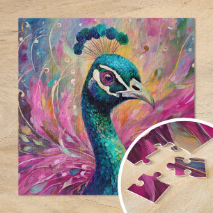 Puzzle Peacock Whimsical Art Moderne Impressionniste