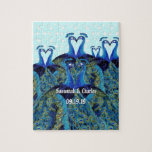 Puzzle Peacocks vintages Embrasser les cadeaux de mariage<br><div class="desc">Peacocks vintages Embrasser les cadeaux de mariage</div>