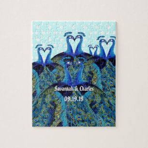 Puzzle Peacocks vintages Embrasser les cadeaux de mariage
