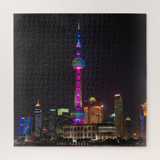 Puzzle Pearl Tower - Shanghai, Chine - 20x20 - 676 pc (Vertical)