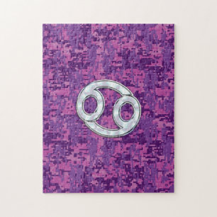 Puzzle Pearle comme cancer Zodiac Connexion Camo numériqu