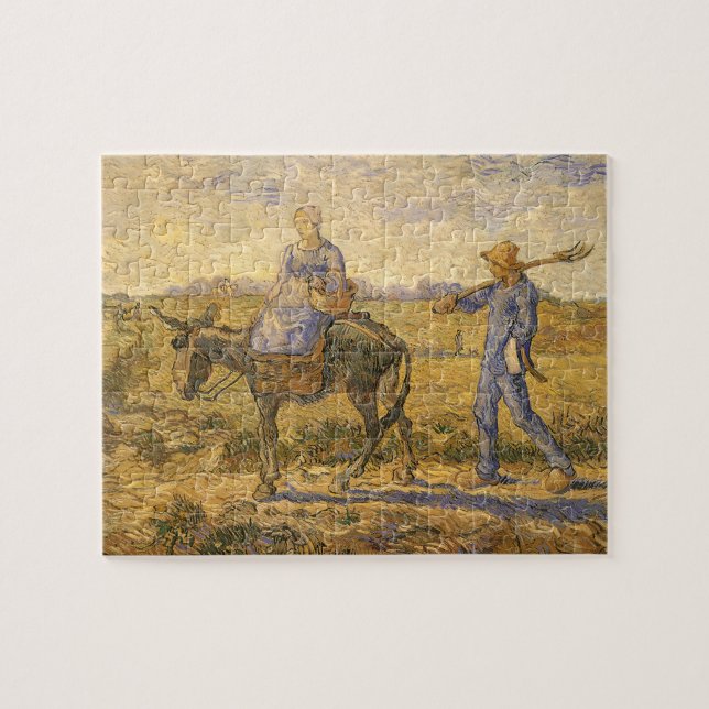 Puzzle Peasant Couple Going to Work by Vincent van Gogh (Horizontal)