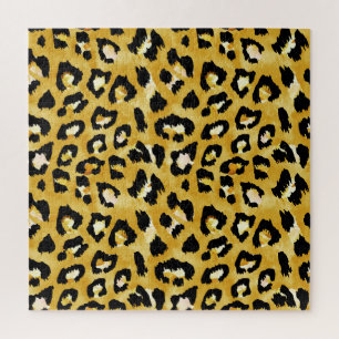 Puzzle Peau d'animal, Aquarelle Léopard sans voile.