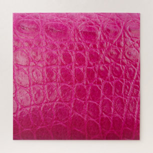 Puzzle Peau de crocodile rose, texture cuir