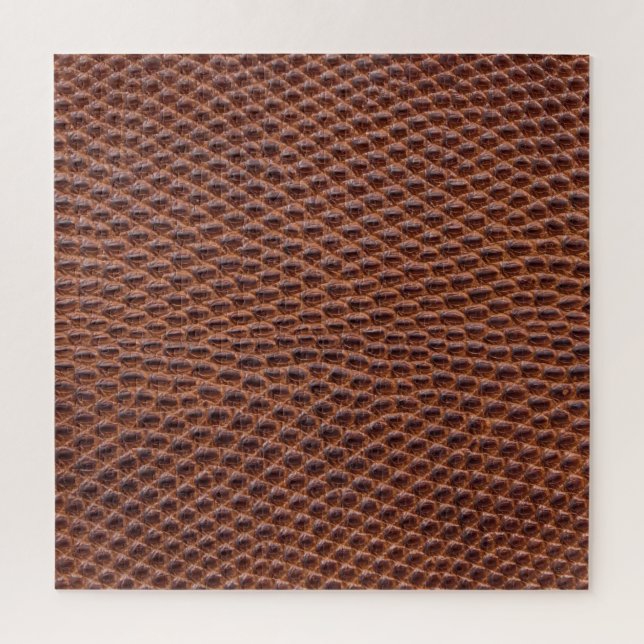 Puzzle Peau de crocodile : Texture en cuir Brown (Vertical)