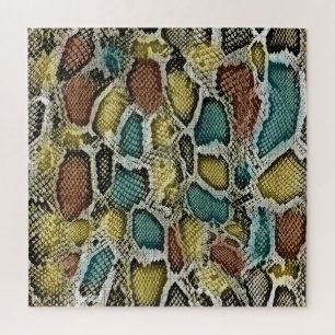 Puzzle Peaux de serpent colorées : conception transparent