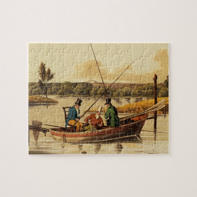 Puzzle Pêchant dans un coup de volée, aquatinted par I. (Horizontal)