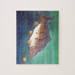 Puzzle Pêche à la carpe miroir