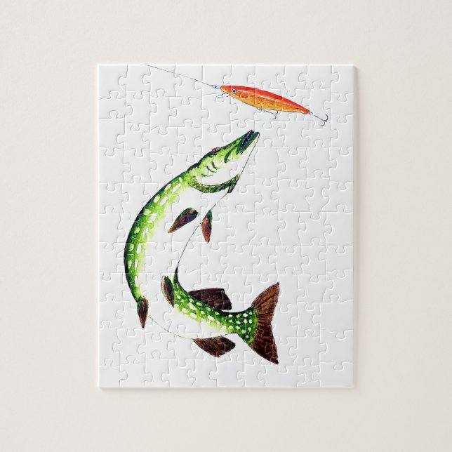 Puzzle Pêche au brochet et pêche à la mouche (Vertical)