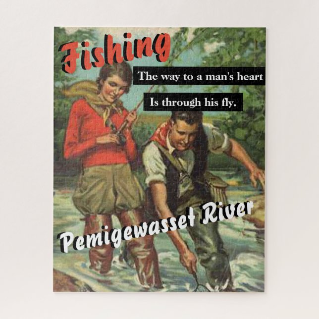 Puzzle Pêcher à la mouche sur votre rivière préférée Pers (Vertical)
