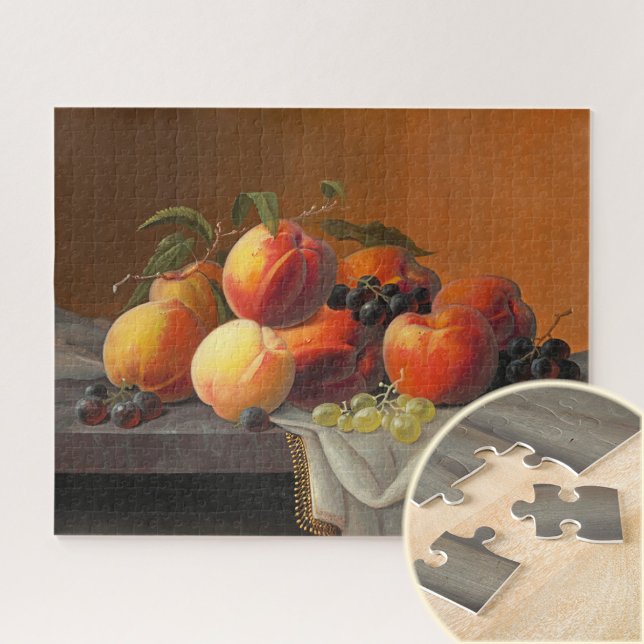 Puzzle Pêches, raisins et pommes, Beaux-Arts (Créateur téléchargé)