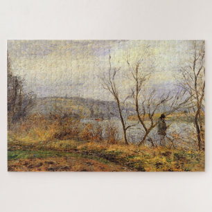 Puzzle Pêcheur au bord de l'Oise - Camille Pissarro