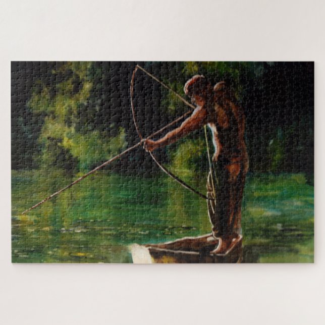Puzzle pêcheur d'aquarelle (Horizontal)