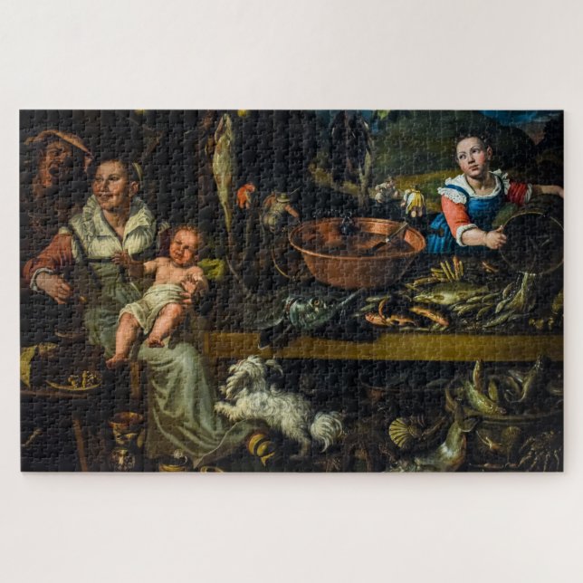 Puzzle Pêcheurs par Vincenzo Campi Peinture (Horizontal)