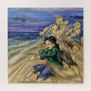 Puzzle Pêcheurs - Pêche - Peinture Art
