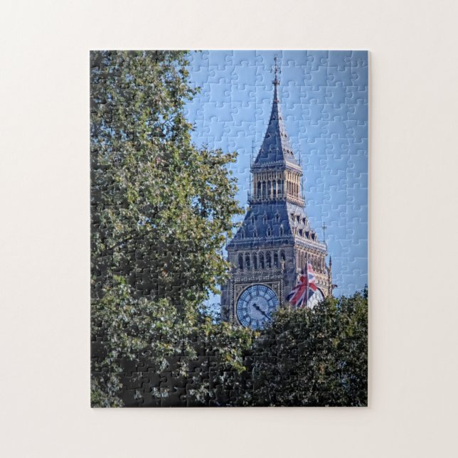 Puzzle Peek-a-Boo - Big Ben au-dessus des arbres (Vertical)