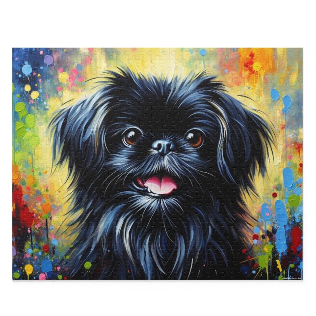 Puzzle Peekapoo : Art acrylique Peke-A-Poo noir (Black Peekapoo Acrylic Art Print)