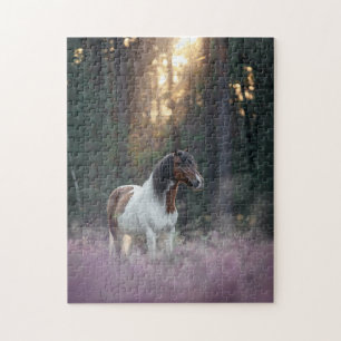 Puzzle Peindre un cheval dans un champ