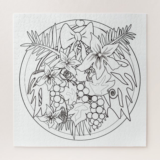 Puzzle Peins-toi un motif tropical (Vertical)