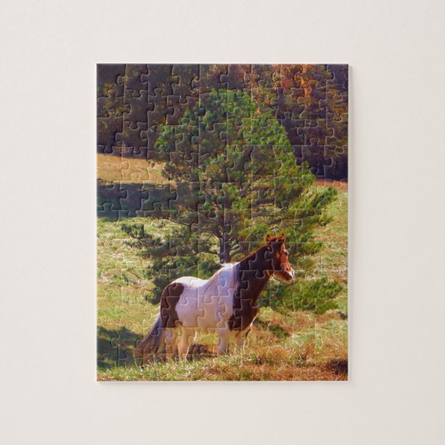 Puzzle Peint Poney par le pin (Vertical)