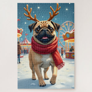 Puzzle Peintre de carlin aux illuminations de Noël de Win