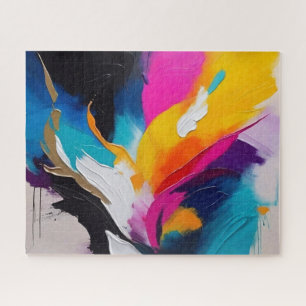 Puzzle Peinture à l'huile abstraite dynamique, épaisses t