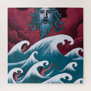 Puzzle Peinture à l'huile de Neptune Crimson