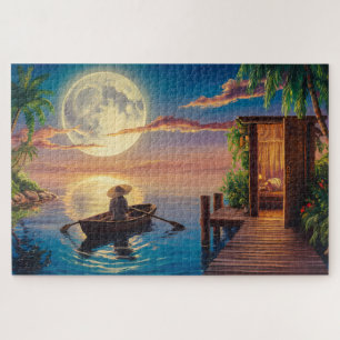 Puzzle Peinture à l'huile du paradis tropical