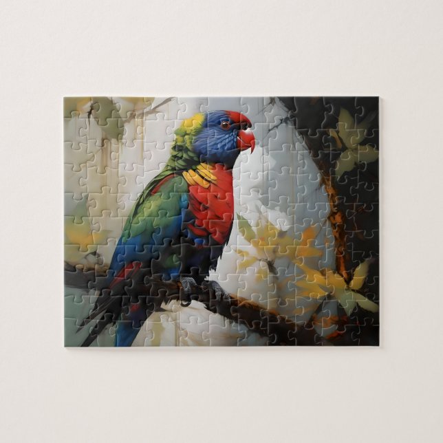 Puzzle Peinture à l'huile Rainbow Lorikeet (Horizontal)