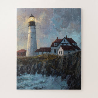 Puzzle Peinture à l'huile texturée du phare