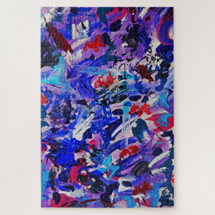 Puzzle Peinture abstraite bleue mignonne