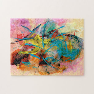 Puzzle Peinture Abstraite Colorée Énergique