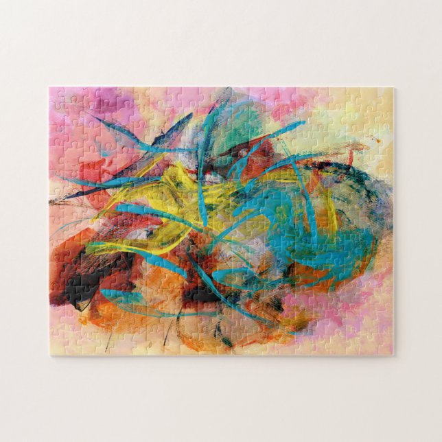 Puzzle Peinture Abstraite couleur énergétique (Horizontal)