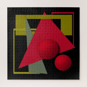 Puzzle Peinture Abstraite, formes géométriques