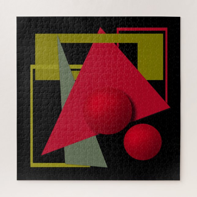Puzzle Peinture Abstraite, formes géométriques (Vertical)