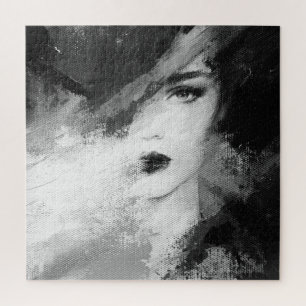 Puzzle Peinture acrylique féminine de mode Abstraite