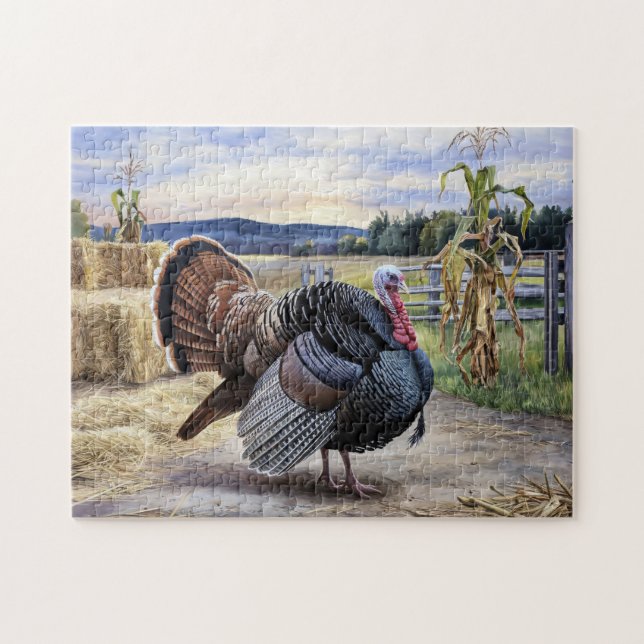 Puzzle Peinture agricole de Turquie rustique Thanksgiving (Horizontal)