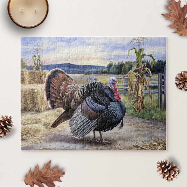 Puzzle Peinture agricole de Turquie rustique Thanksgiving (Créateur téléchargé)