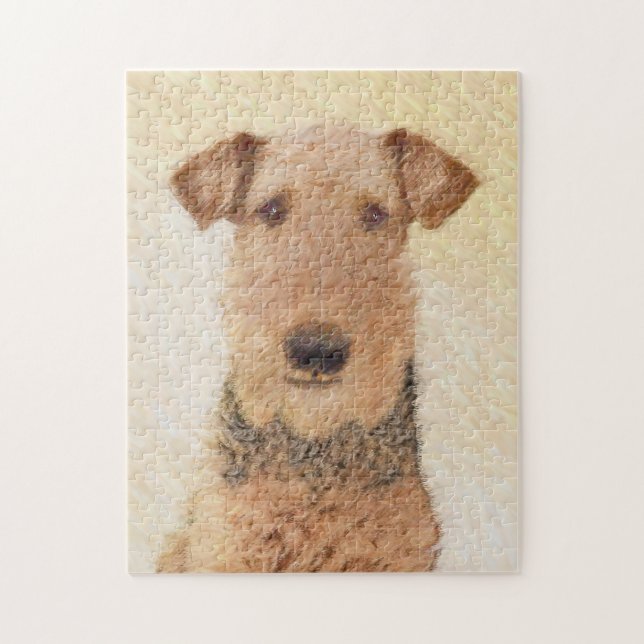 Puzzle Peinture Airedale Terrier - Cute Original Art (Vertical)