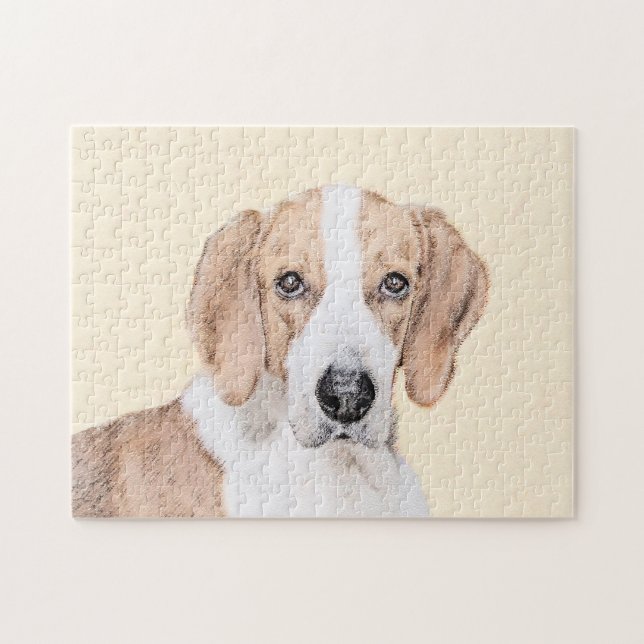 Puzzle Peinture American Foxhound - Art Original de Chien (Horizontal)