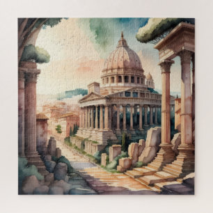 Puzzle Peinture aquarelle de Rome antique